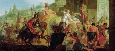 The Entrance of Alexander the Great into Babylon by Francesco Fontebasso